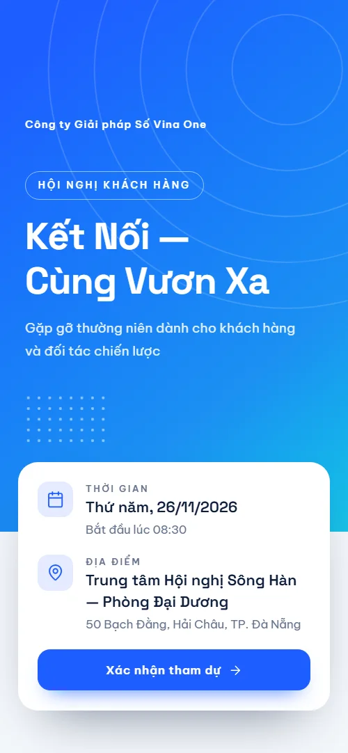 Mẫu thiệp mời tri ân khách hàng online Đối Tác