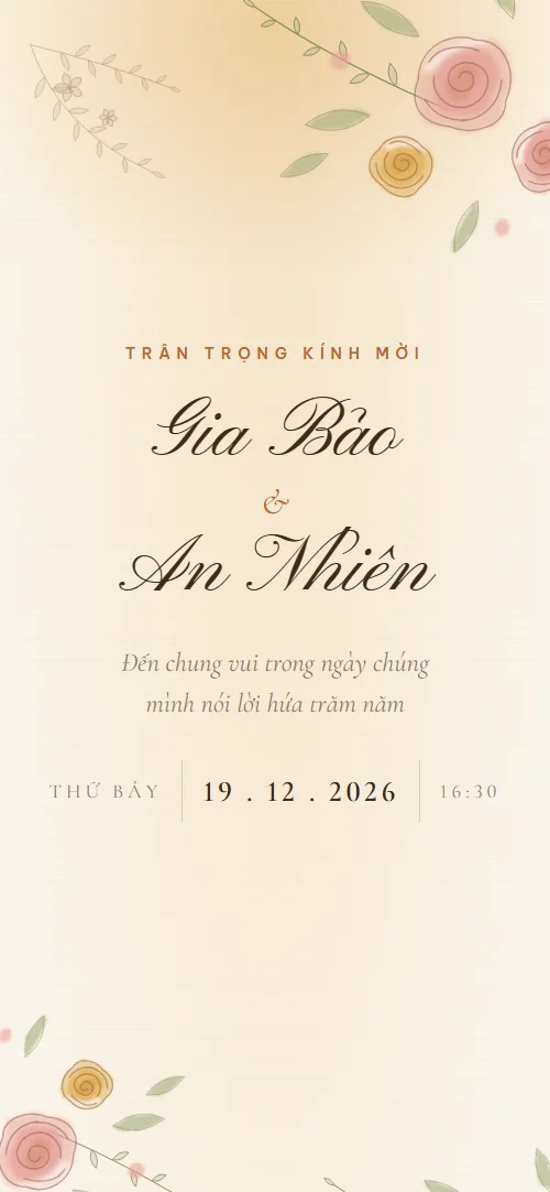 Mẫu thiệp Hổ Phách