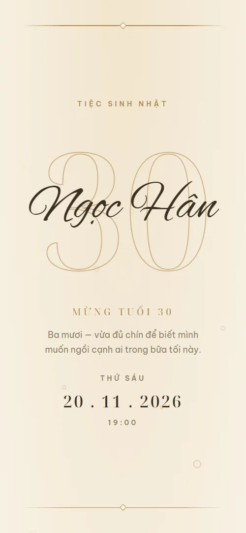 Mẫu thiệp sinh nhật online Sâm Panh
