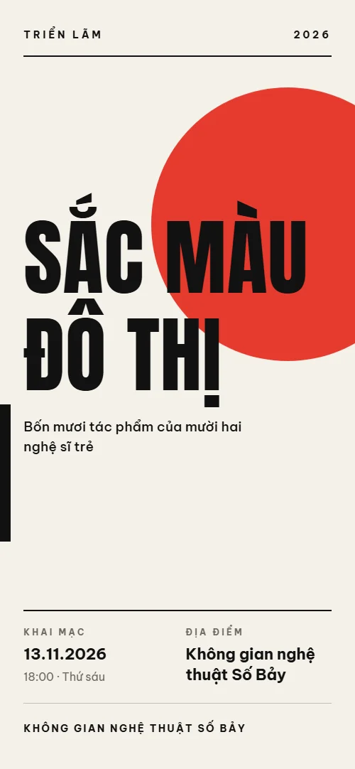 Mẫu thiệp mời sự kiện online Triển Lãm